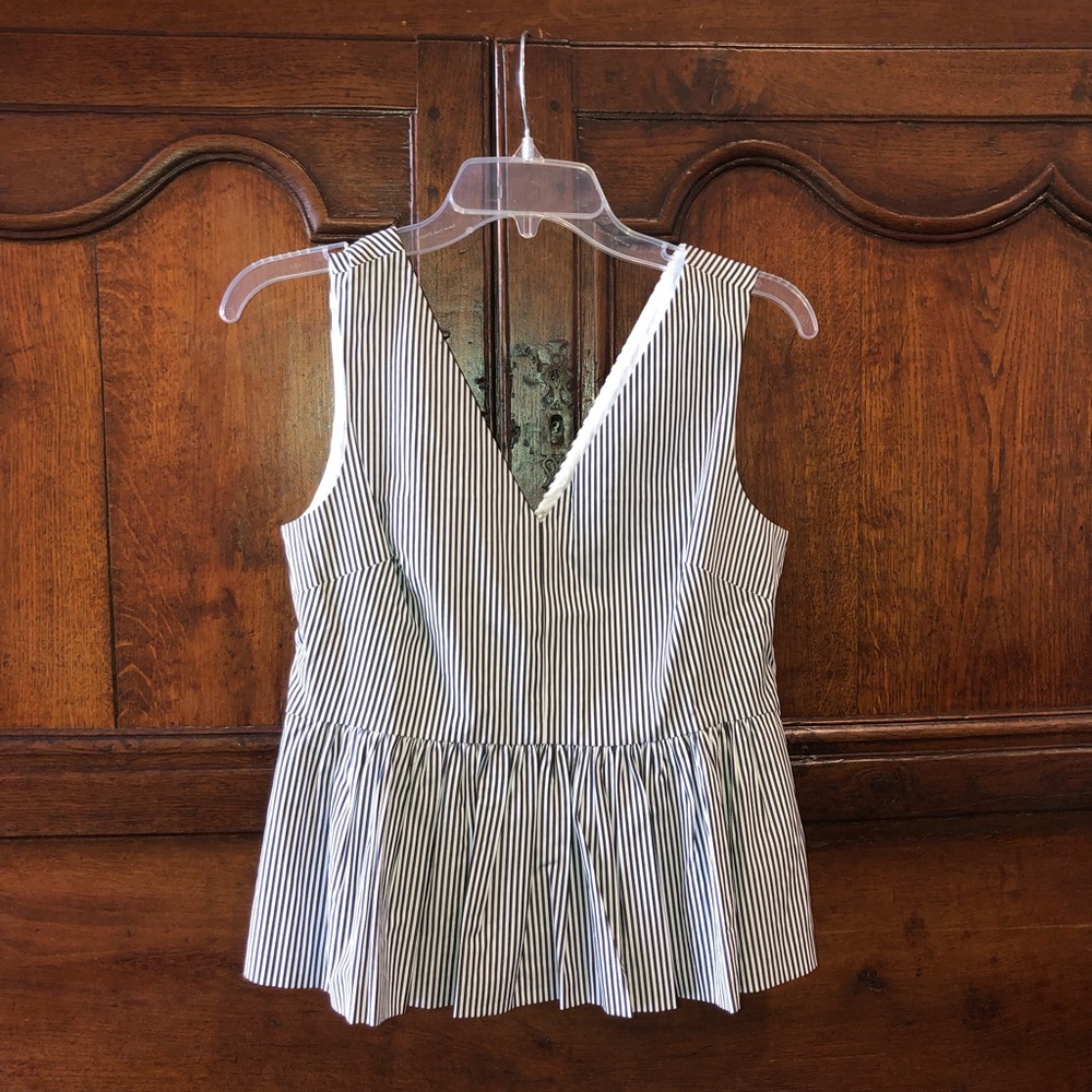 JCREW ALWAYS - Classic Sleeveless Pinstriped Top!